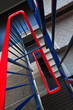 Stairs in red and blue