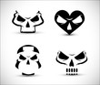 stylized skull shaped design stylized skull shaped design