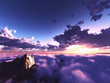 Photo: beautiful view above clouds beautiful view above clouds