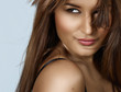 Photo: smiling woman with long hair smiling woman with long hair