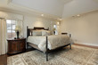 Master bedroom with tray ceiling