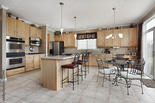 Photo: Large kitchen with island Large kitchen with island