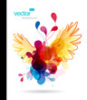 Abstract colorful splash illustration.