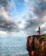 Woman doing yoga vrikshasana tree pose
