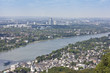 View to The River Rhine, Koenigswinter, Bad Godesberg and Bonn View to The River Rhine, Koenigswinter, Bad Godesberg and Bonn