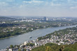 View to The River Rhine, Koenigswinter, Bad Godesberg and Bonn View to The River Rhine, Koenigswinter, Bad Godesberg and Bonn