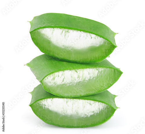 Photo: Sliced aloe leaves Sliced aloe leaves