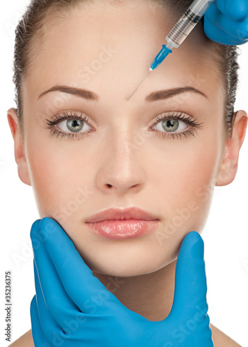 Photo: Cosmetic injection of botox Cosmetic injection of botox