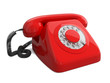 Red retro telephone
