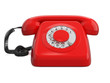 Red retro telephone