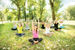yoga exercise in park