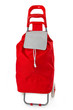 Roter Einkaufstrolley