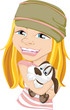 Girl Holding Pet Dog