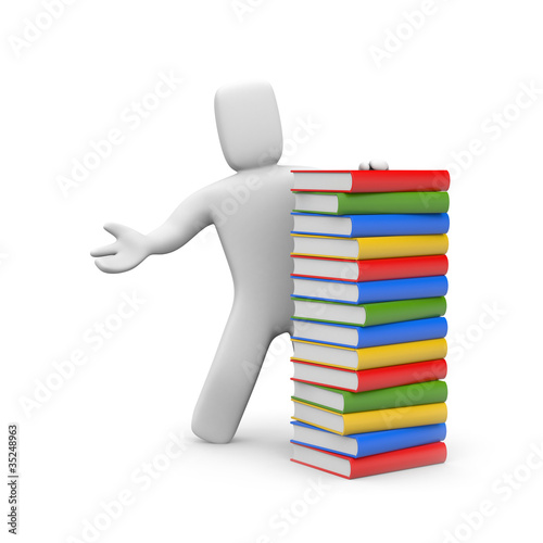 Illustration: Person with book Person with book