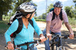 Senior couple on country bike ride