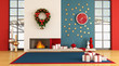 Modern christmas interior