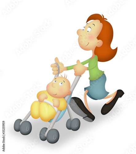 Illustration: Mother With Baby Mother With Baby