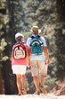 Senior couple on country walk