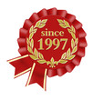 since 1997 button seal siegel jubiläum