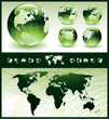 Globes with World Map