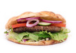 doner kebab sandwich isolated on white