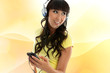 Fabulous girl enjoying music