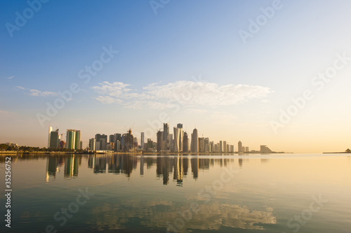 Photo: Doha Skyline early morning Doha Skyline early morning