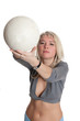 Blonde plays Ball