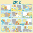 Baby's monthly calendar for 2012