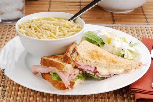 Photo: Soup, salad and a sandwich Soup, salad and a sandwich