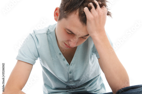 Photo: Teen depression worries stress Teen depression worries stress