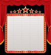 display on red stage