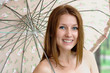 Beautiful young girl with parasol