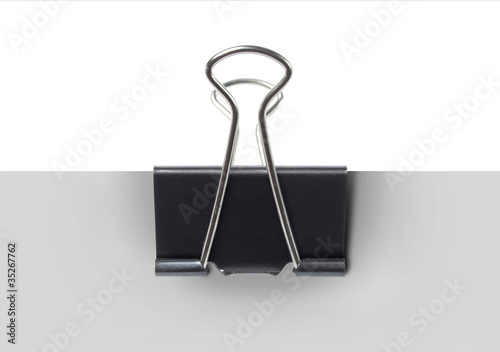 Photo: paperclip on white background paperclip on white background