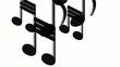 Plastic Music Notes and treble clef.