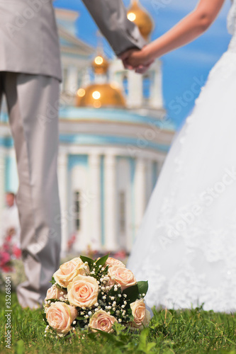 Photo: Bouquet lying on the ground Bouquet lying on the ground