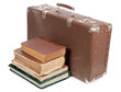 Suitcase and books