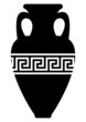 Ancient amphora (vase) with Greek abstract meander pattern Ancient amphora (vase) with Greek abstract meander pattern