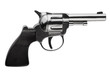 Side view of revolver isolated on white