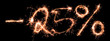 Sale percents made of real sparklers