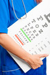 doctor and test for eye examination