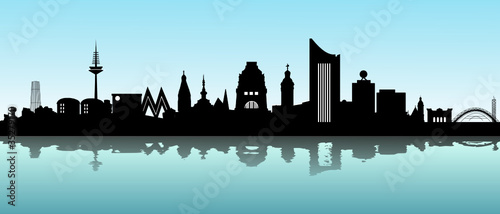 Vektor: Leipzig Skyline Neuseenland Leipzig Skyline Neuseenland