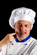 Chef isolated on dark background