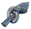 exhaust pipe with knot