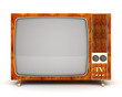 old TV image on a white background
