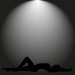 black background with women