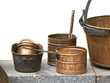 Old copper utensils.