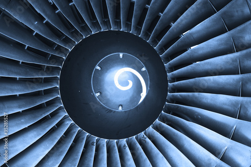 Photo: Close up shot of jet flight propeller Close up shot of jet flight propeller