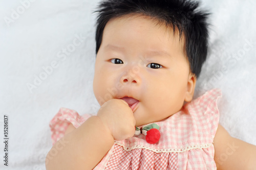Photo: Baby sucking finger Baby sucking finger