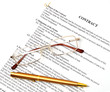 legal contract papers with pen